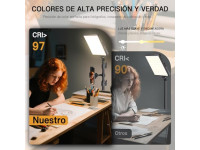 Kit de 2 Luzes LED para Fotografia e Vídeo NiceVeedi 25 x 20 cm, 2800K-6500K, 15W, com Tripés e Suporte para Telemóvel Kit de 2 Luzes LED para Fotografia e Vídeo NiceVeedi 25 x 20 cm, 2800K-6500K, 15W, com Tripés e Suporte para Telemóvel